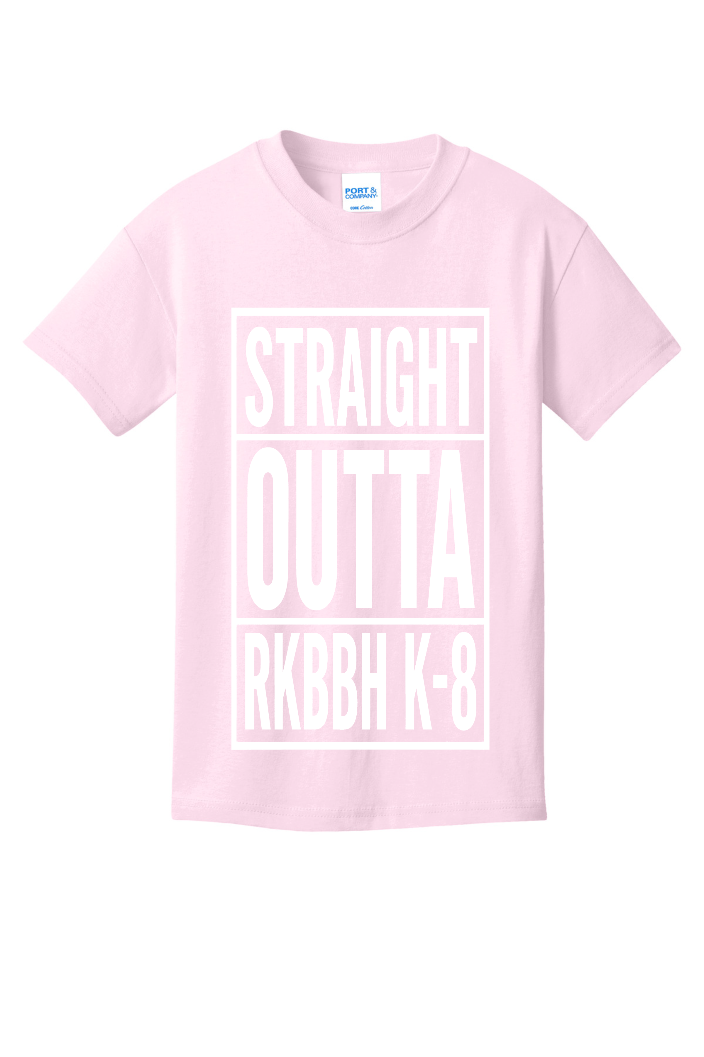 Ruth K. Broad Bay Harbor - STRAIGHT OUTTA RKBBH K-8 - Youth Core Cotton Tee
